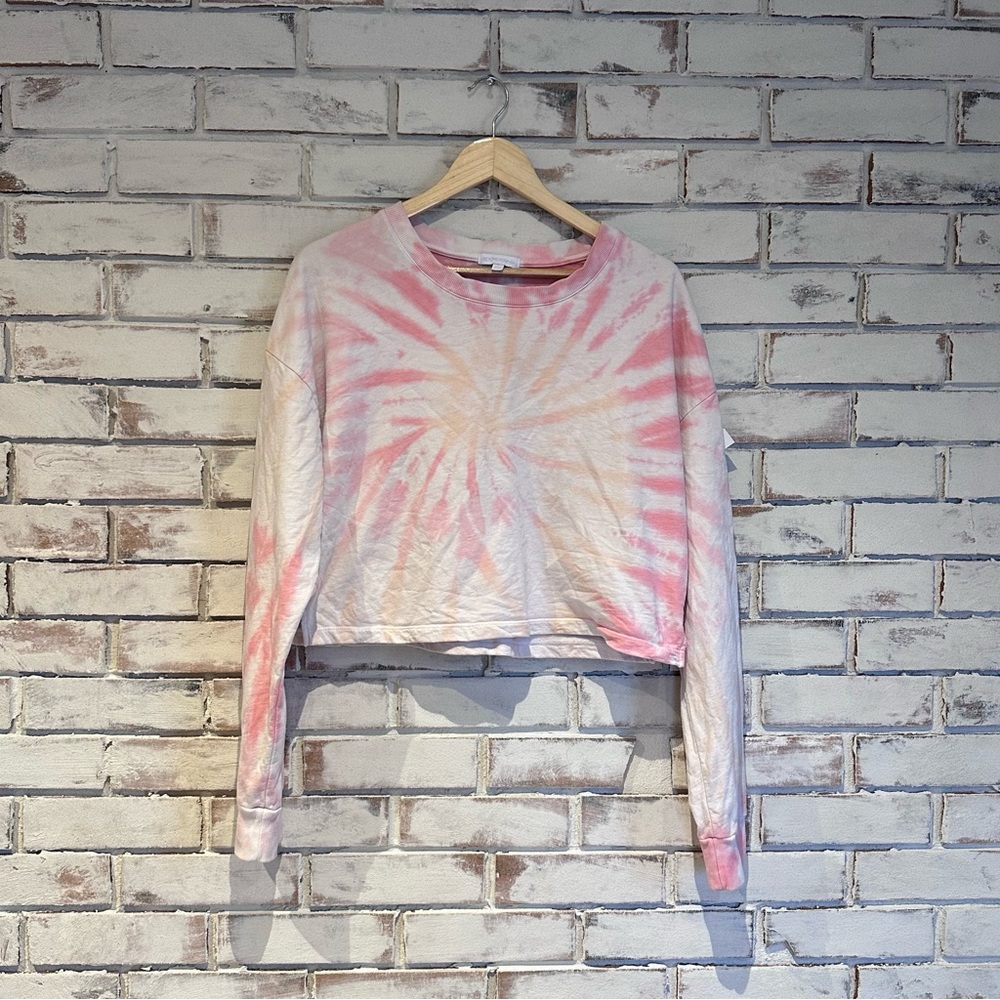 Beyond Yoga crop tie dye sweatshirt size large